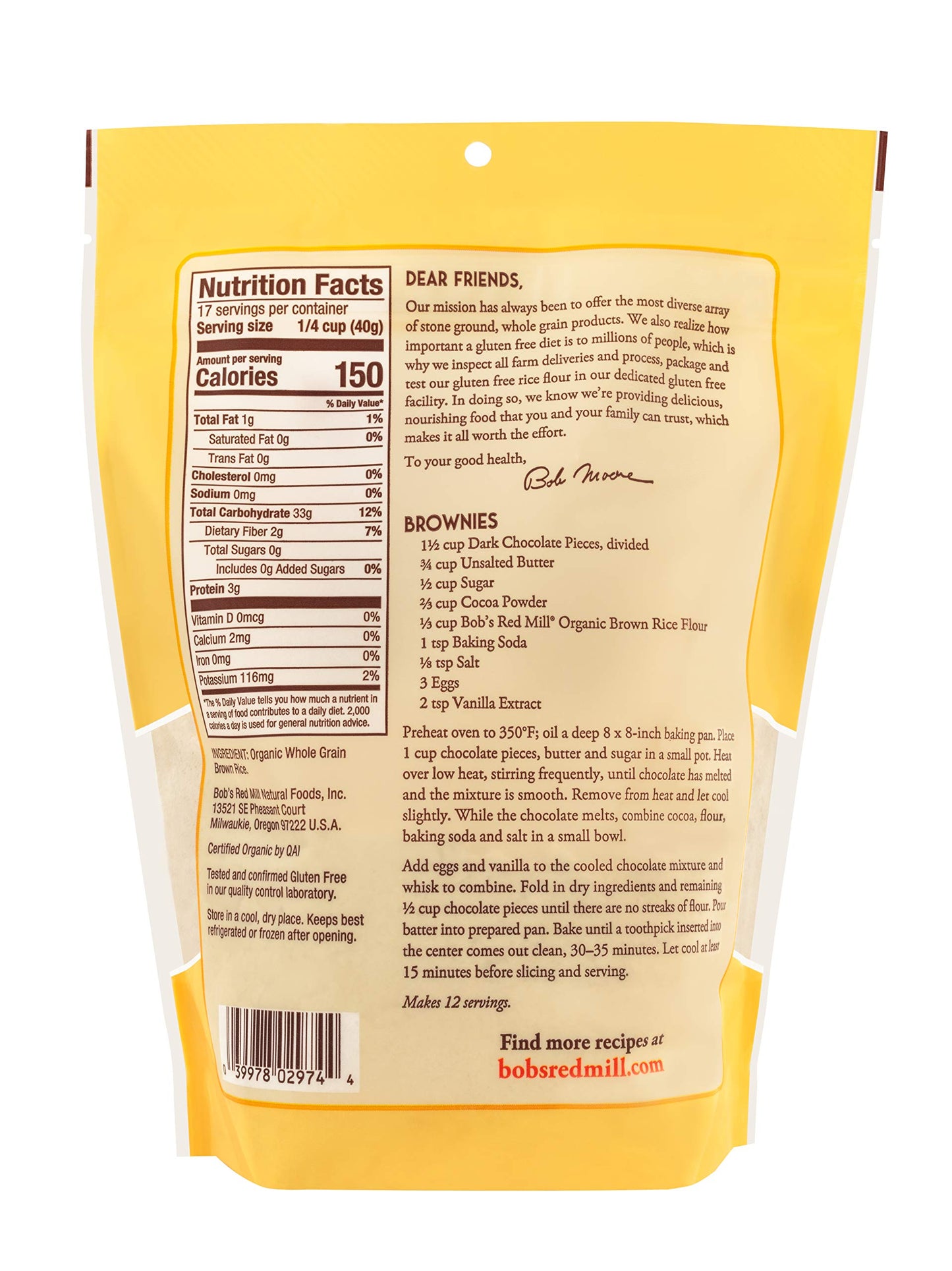 Bob's Red Mill Organic Brown Rice Flour, 24-ounce (Pack of 4)