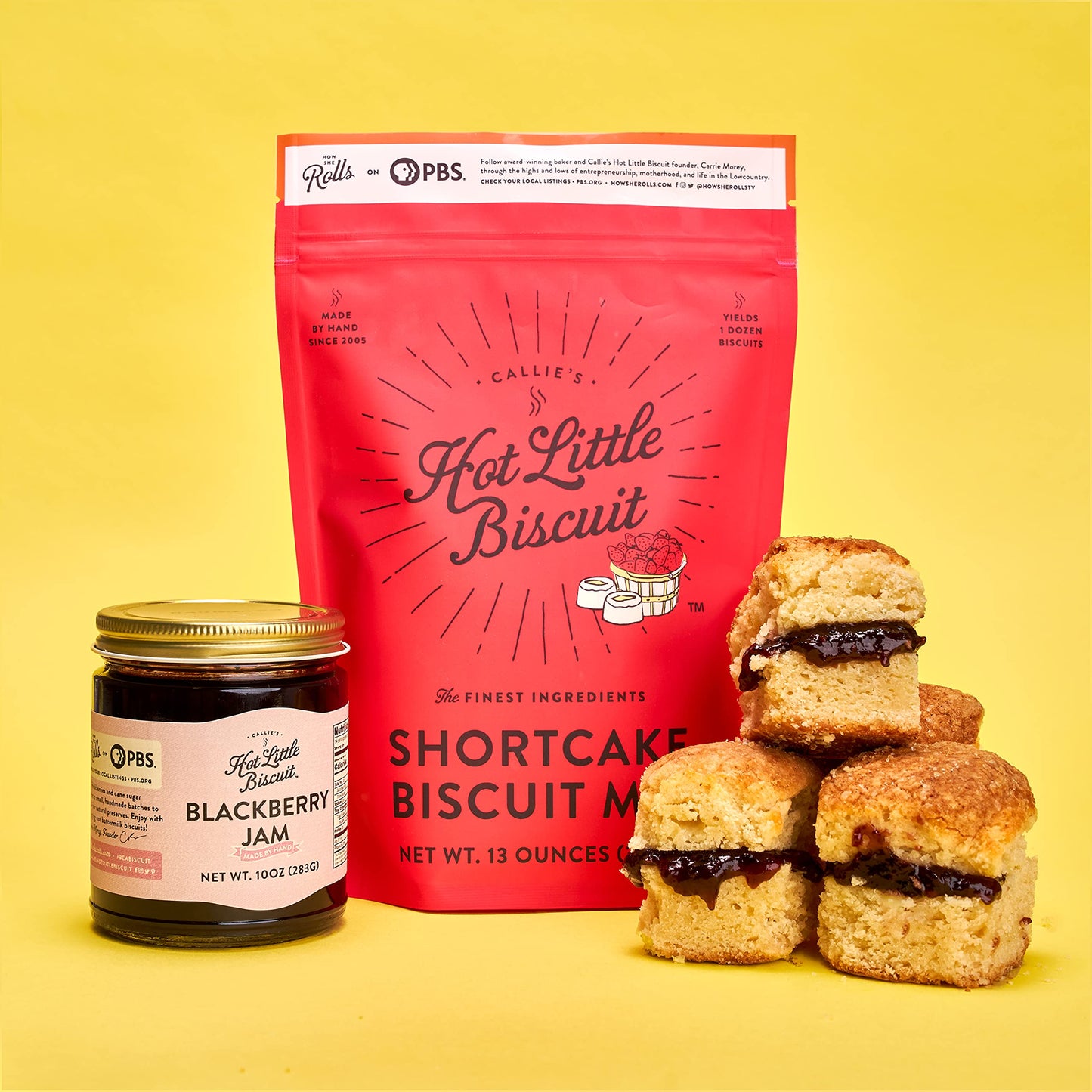 Callies Hot Little Biscuit Shortcake Biscuit Mix | Fast, Easy, Delicious | 2 Bags of Biscuit Mix | 13oz per bag | Makes 24 Shor