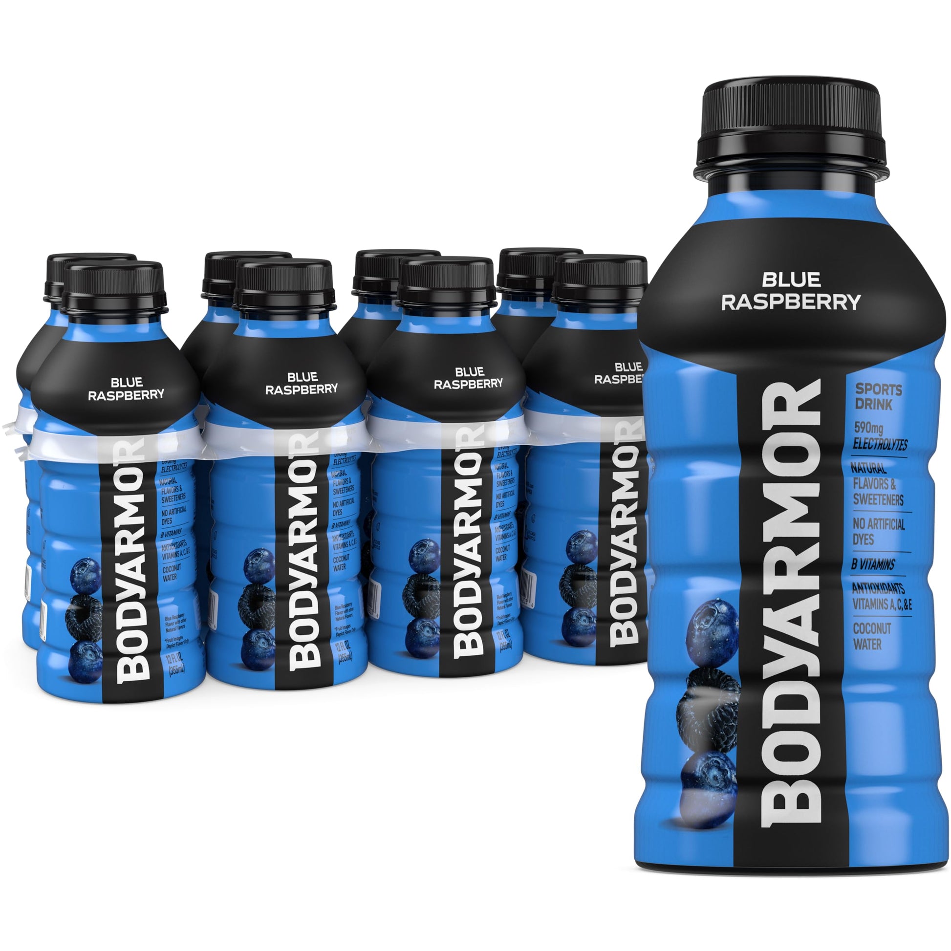 Bodyprotective Covering Sports Drink Sports Beverage, Blue Raspberry, Natural Flavors With Vitamins, Potassium-Packed Electrolytes, No Preservatives, Perfect For Athletes, 12 Ounce (Pack Of 8)