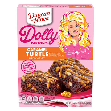 Duncan Hines Dolly Parton'S Caramel Turtle Flavored Brownie Mix, 16.7 Oz.