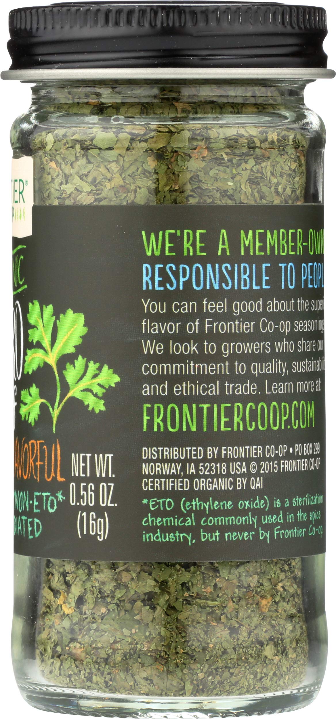 Frontier Organic Cilantro Leaf Flakes, 0.56-Ounce Container (Pack of 6)