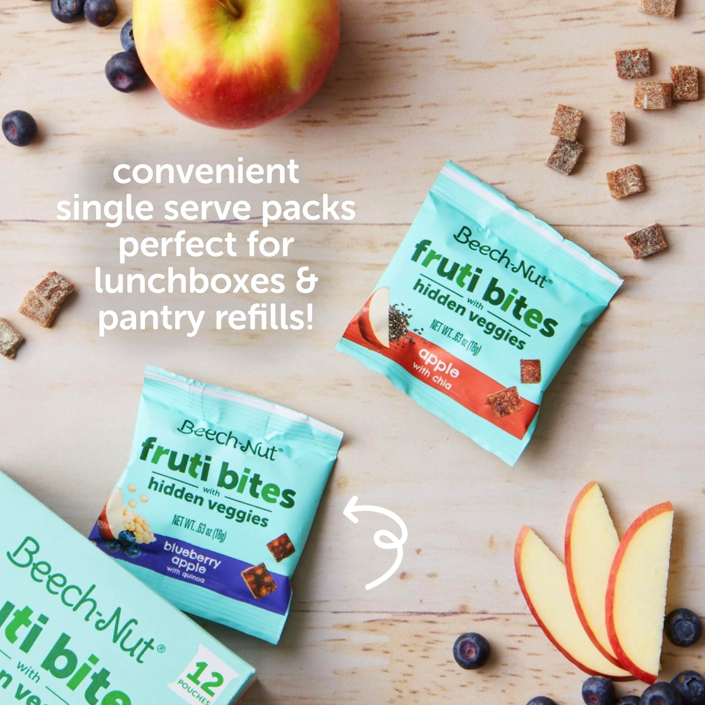 Beech-Nut Toddler Snacks Fruti Bites With Hidden Veggies Quinoa & Chia, Fruit Snack Variety Pack For Babies And Toddlers, 6 Boxe