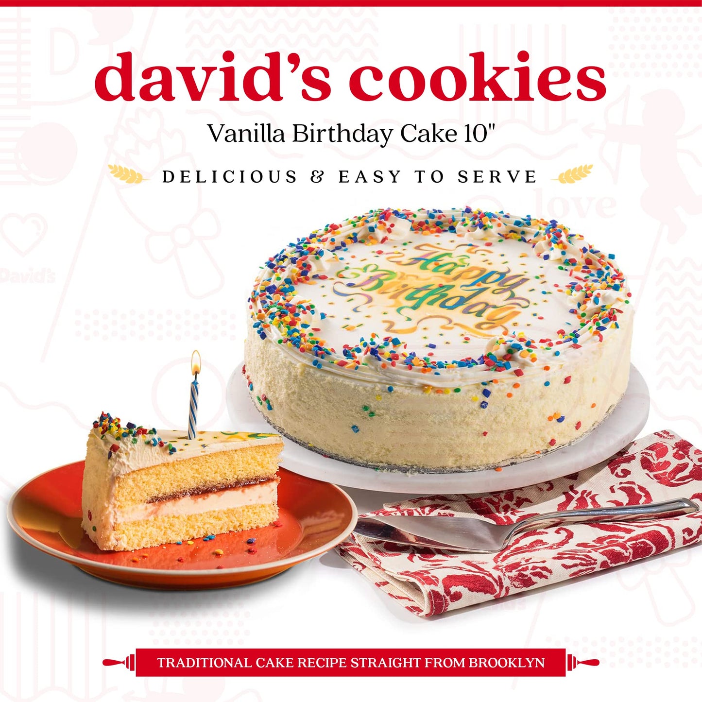 Davids Cookies 10 Vanilla Birthday Cake