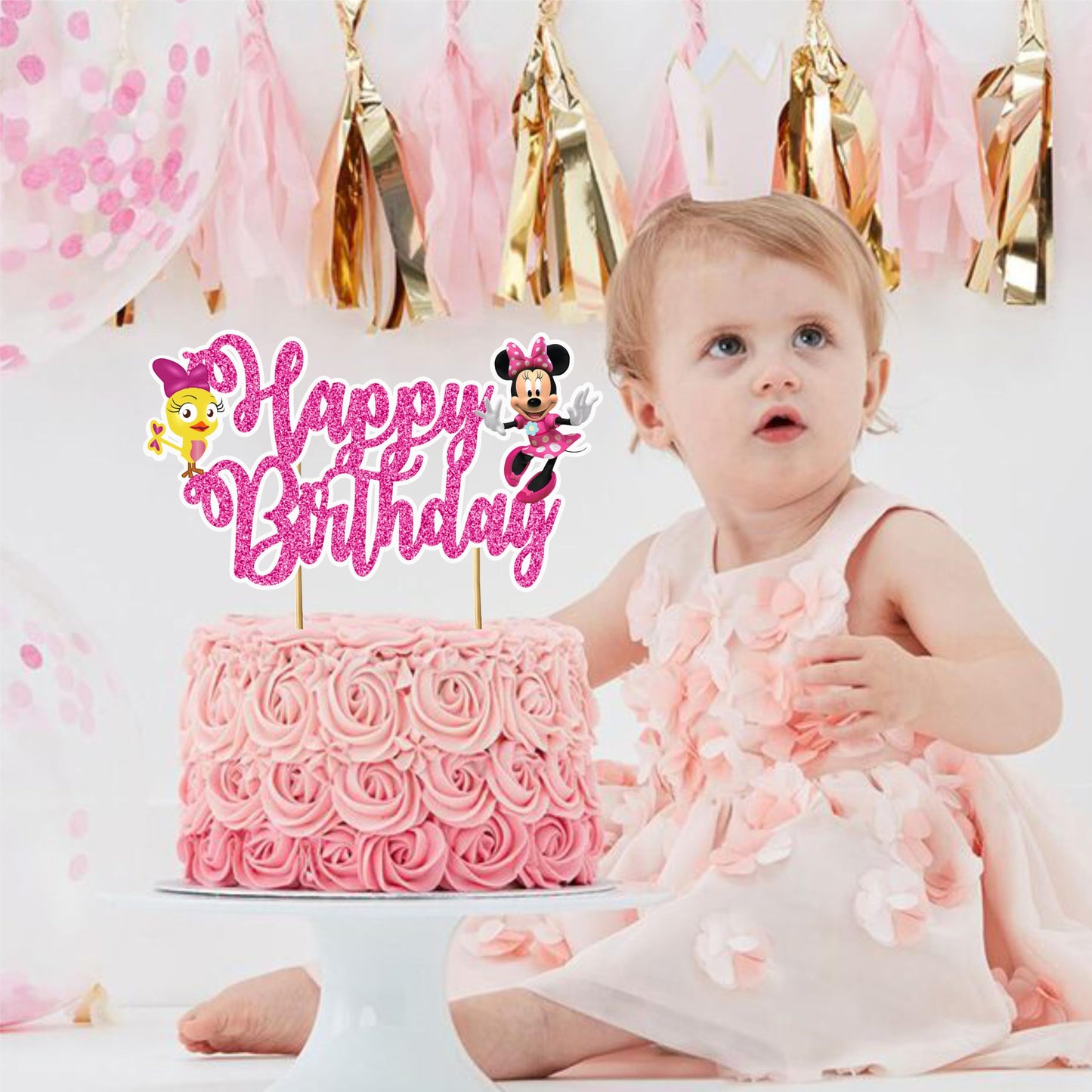 Seyal Minie Mouse Happy Birthday Cake Topper