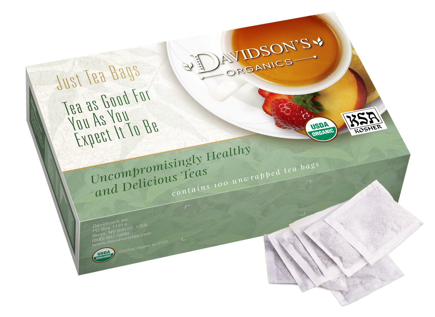 Davidson'S Organics, Tulsi Licorice Root, 100-Count Unwrapped Tea Bags