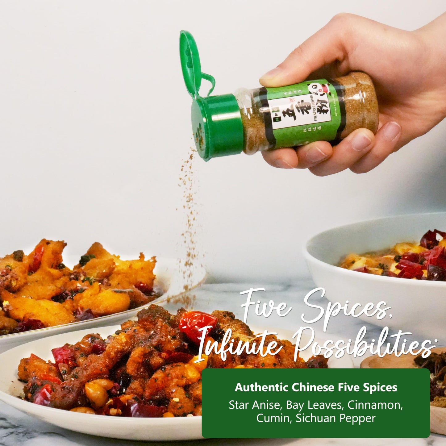 Npg Authentic Chinese Five Spice Blend 1.08 Oz (Pack Of 3), Gluten Free, All Natural Ground Chinese 5 Spice Powder, No Preservat