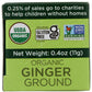 Spicely Organic Ginger Powder 0.40 Ounce ecoBox Certified Gluten Free