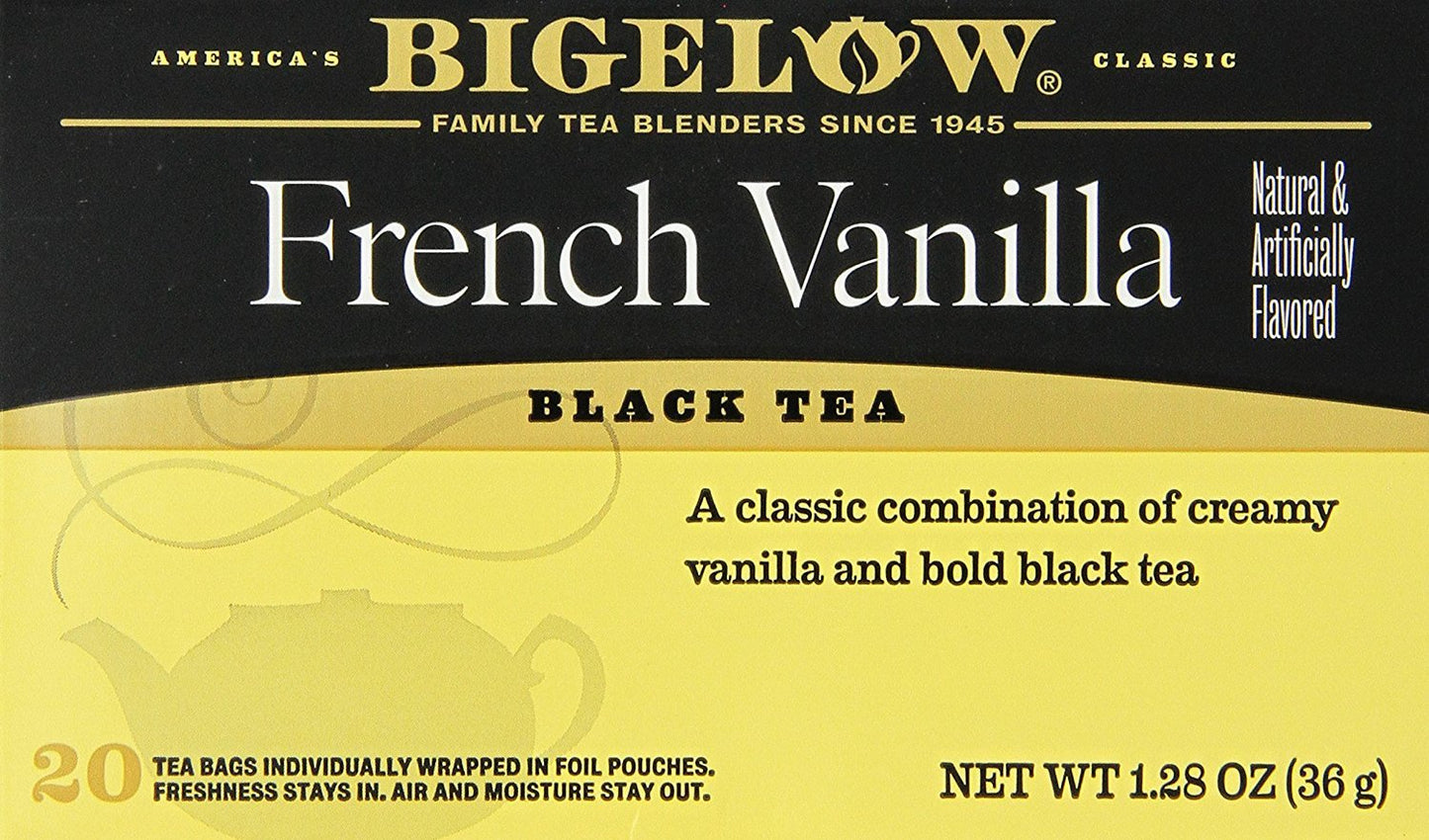 Bigelow , French Vanilla , Black Tea , 3 X 20 Tea Bags , Pack Of 3