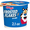 Kelloggs Frosted Flakes Cold Breakfast Cereal Cup, 8 Vitamins and Minerals, Kids Snacks, Original, 2.1oz (1 Cup)