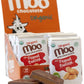 Moo Chocolates Organic Milk Chocolate Mini Bars with Peanut Butter 0.7oz, 14 ct (Pack of 1) | USDA Organic, Non-GMO | 110 Calori