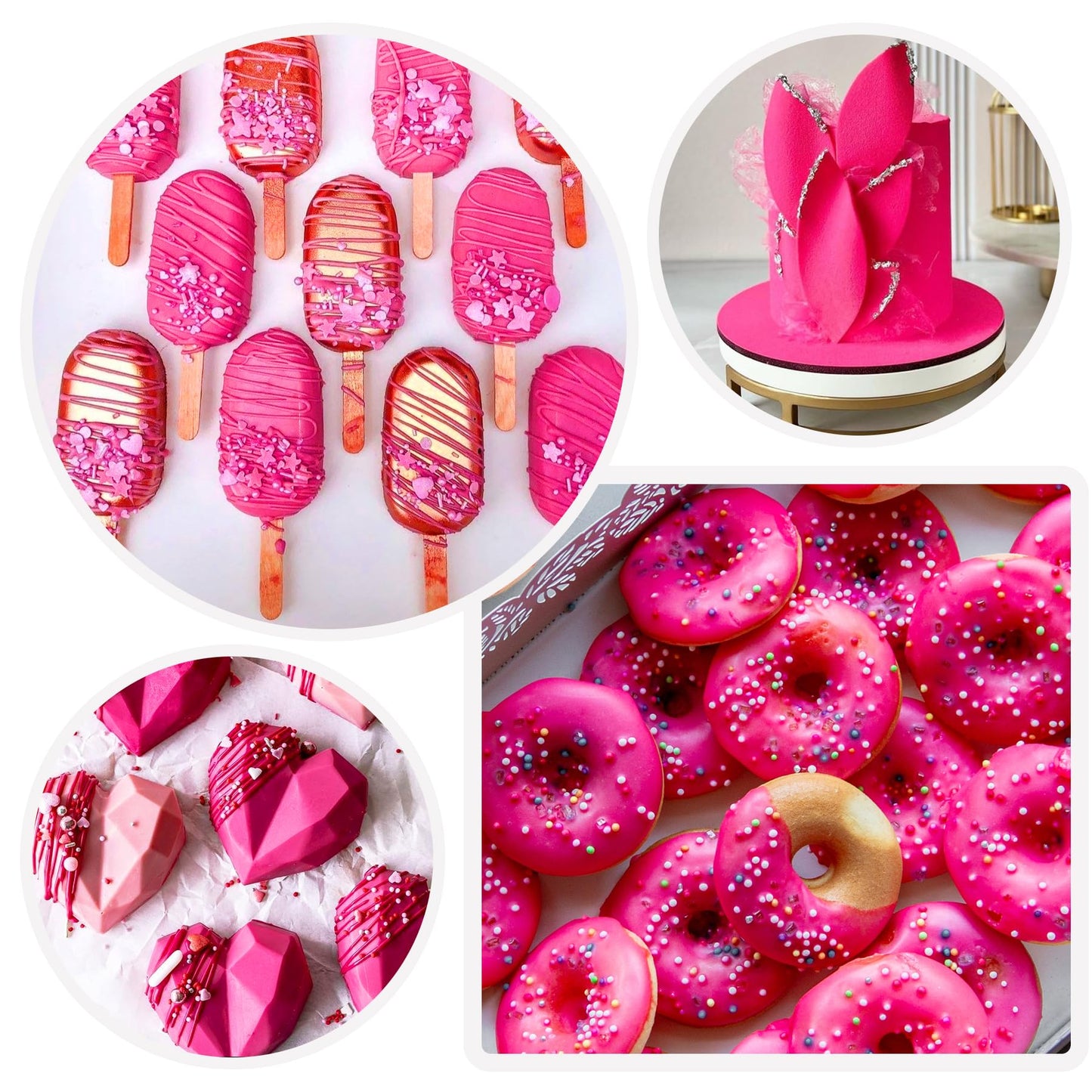 Vividye Oil Based Food Coloring for Chocolate, 88ml, Pink, Tasteless Dye for Candy Melts, Baking, Cookies, Fondant, Macarons