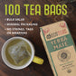 Ecoteas - Unsmoked Yerba Mate Tea - Yerba Mate Tea Bags - Yerba Mate Tea - Detox Tea - Hi Caf Tea - Organic Tea - Organic Detox Tea - Yerba Mate Unsmoked - Yerba Mate - 100 Tea Bags, 8.8 Oz - 3 Pack