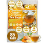 FRESHDRINKUS Ginger Turmeric Herbal Tea Bags, 100% Natural, Vegan, 85 Count