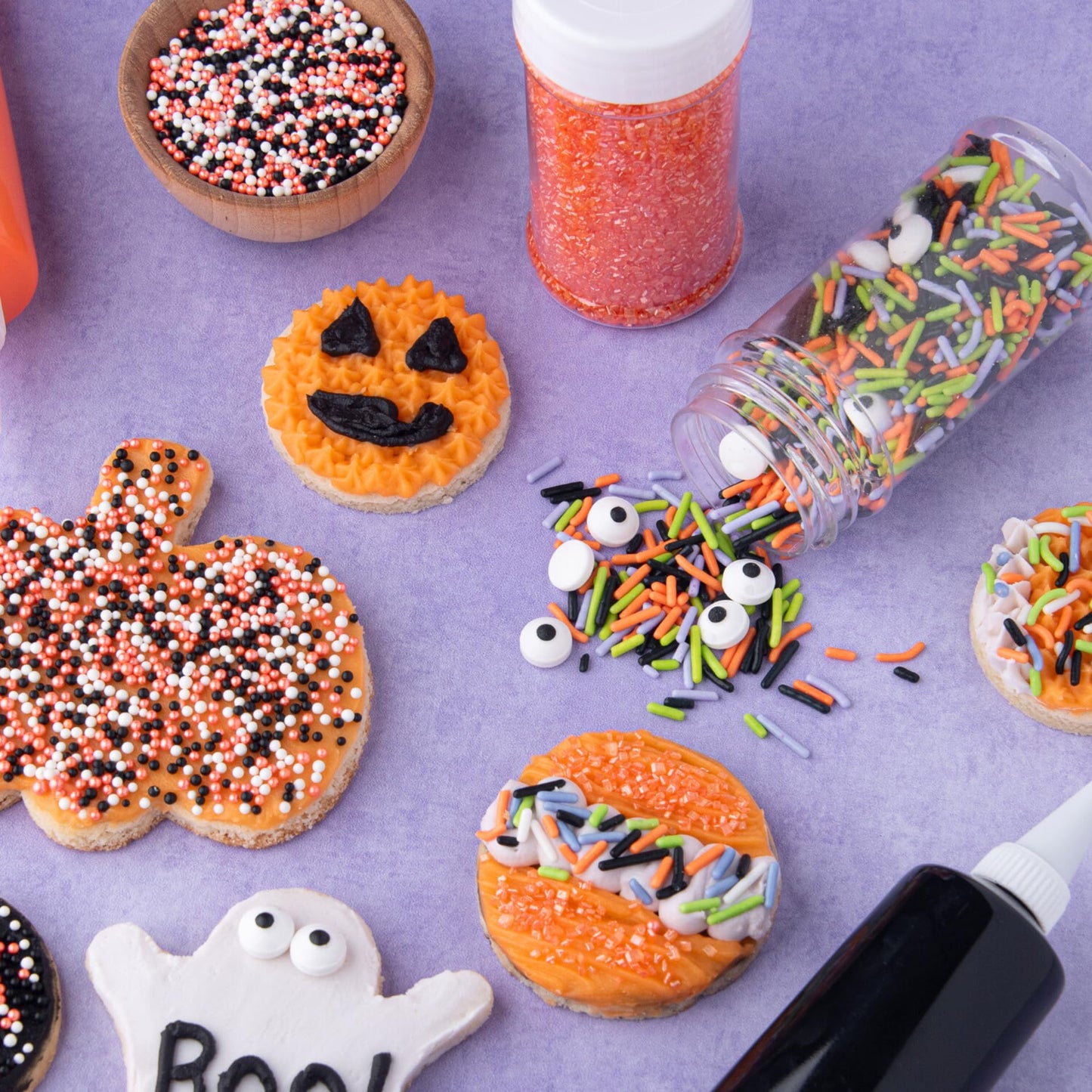 Sweets Indeed Sprinkles  Halloween Sprinkles  Candy Eyeballs  4 Pack  10.90 ounces  Edible Sprinkle Mix  Perfect for Cake Decorations  Baking  Ice Cream  Cookies  Cupcake Topper  10.90 ounces (Halloween)