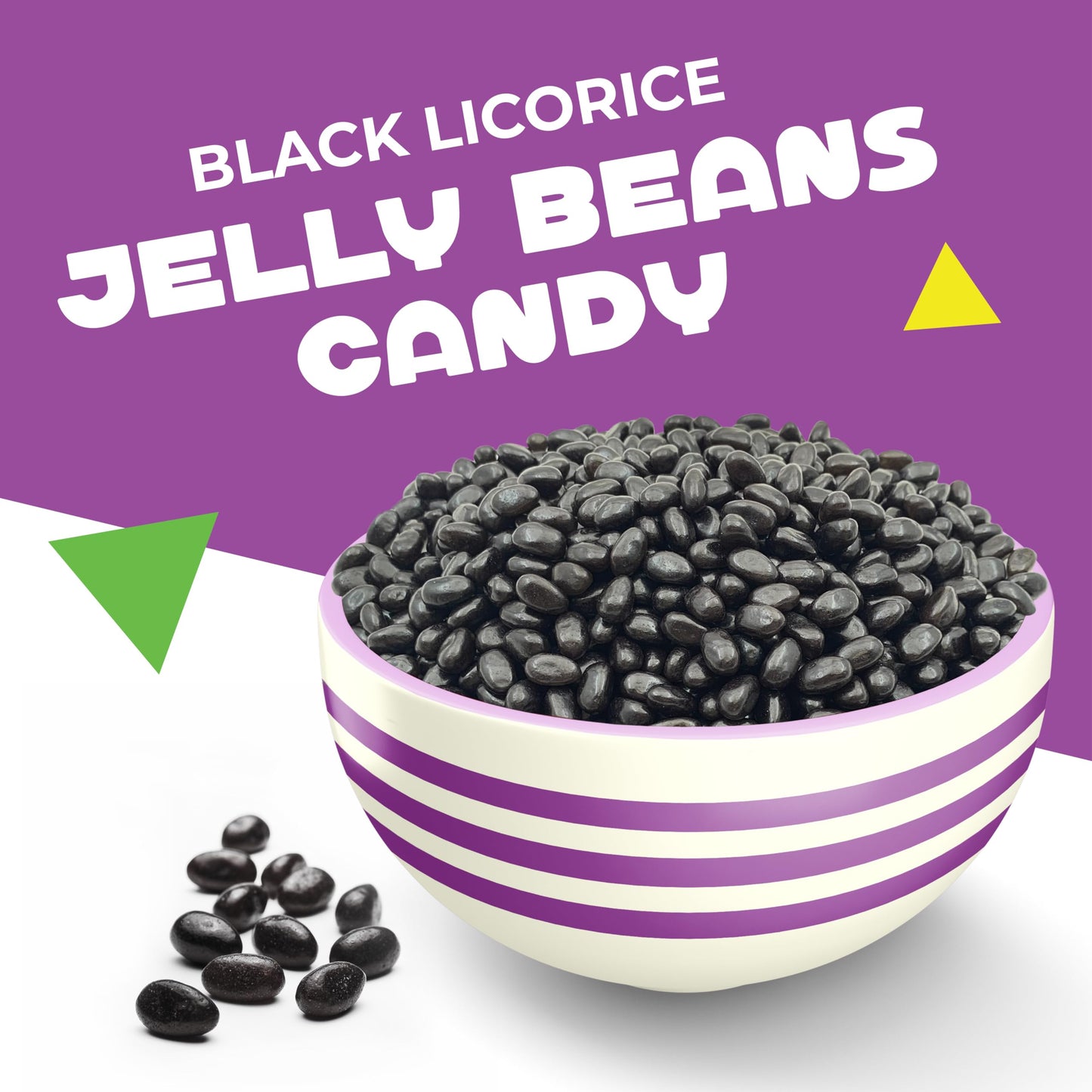 Black Licorice Jelly Beans Old Time Favorite Candy (2 Pound Bag)