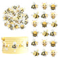 60 PCS Edible Bumble Bee Cupcake Toppers Edible Honey Bee Cupcake Picks Waper Paper Oh Babee Cupcake Decorations for Bee Theme B