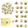 60 PCS Edible Bumble Bee Cupcake Toppers Edible Honey Bee Cupcake Picks Waper Paper Oh Babee Cupcake Decorations for Bee Theme B