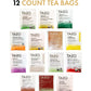 Tazo Tea Bags Sampler Assortment Variety Pack Gift Box (42 Count) 14 Different Flavors Gifts For Her Him Women Men Tea Lovers Co