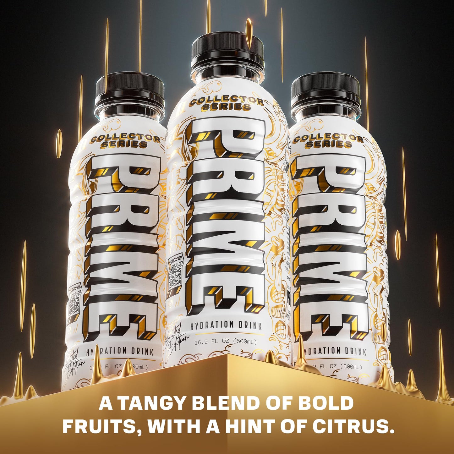 PRIME Hydration Collector Series  Sports Drinks  Electrolyte Enhanced for Replenishing Fluids  250mg BCAAs  B Vitamins  Antioxidants  Low Sugar  16.9 Fl Oz  12 Pack