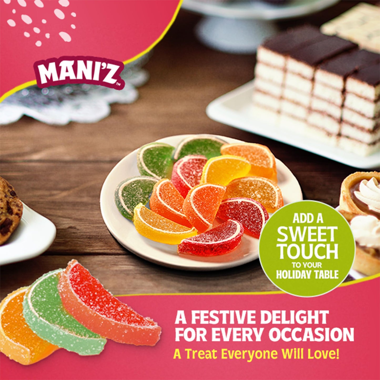 Manischewitz Candied Fruit Slices Gift Box, 8oz, Gluten Free, No High Fructose Corn Syrup, Kosher for Passover & Year Round Use