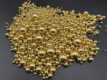 Super Gold Pearls Sugar Sprinkles 120G/4.23 Oz, Mix Size Candy Pearl For Cake Decorating And Cupcake Toppers, Cookie Decorations