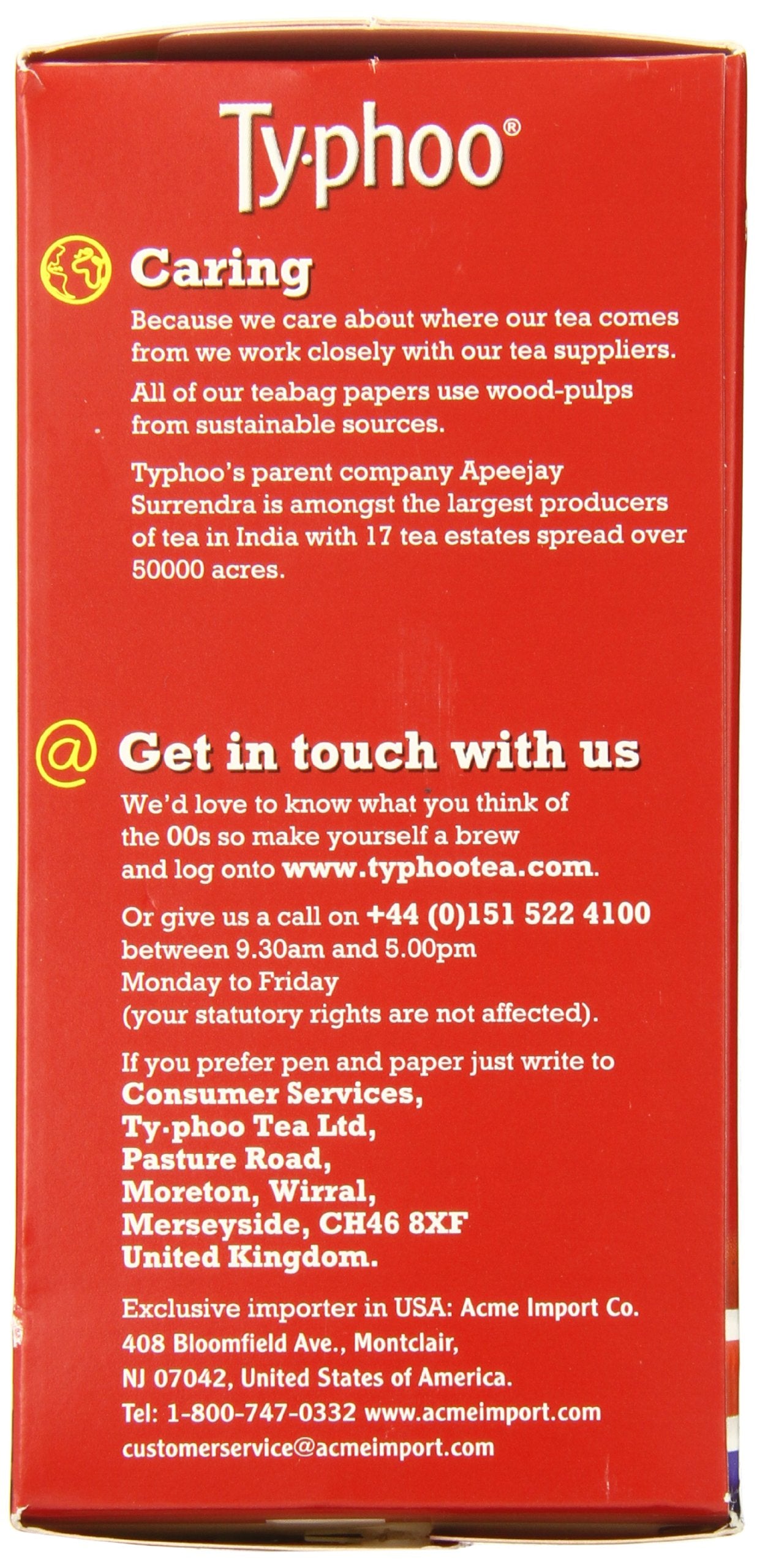 Typhoo British Tea Foil Fresh Teabags, 80 Count, Pack of 6