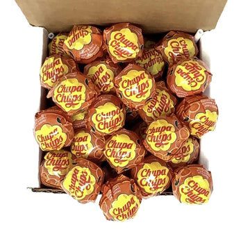 Chupa Chups Lollipops - 40 Orange Lollies in a Box, Perfect for Parties & Treats, Secret Candy Shop