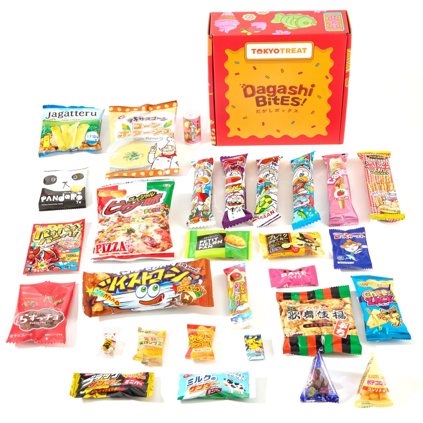 TokyoTreat Japanese Snacks, Sweets & Candy 30 Piece Dagashi Gift Set Box