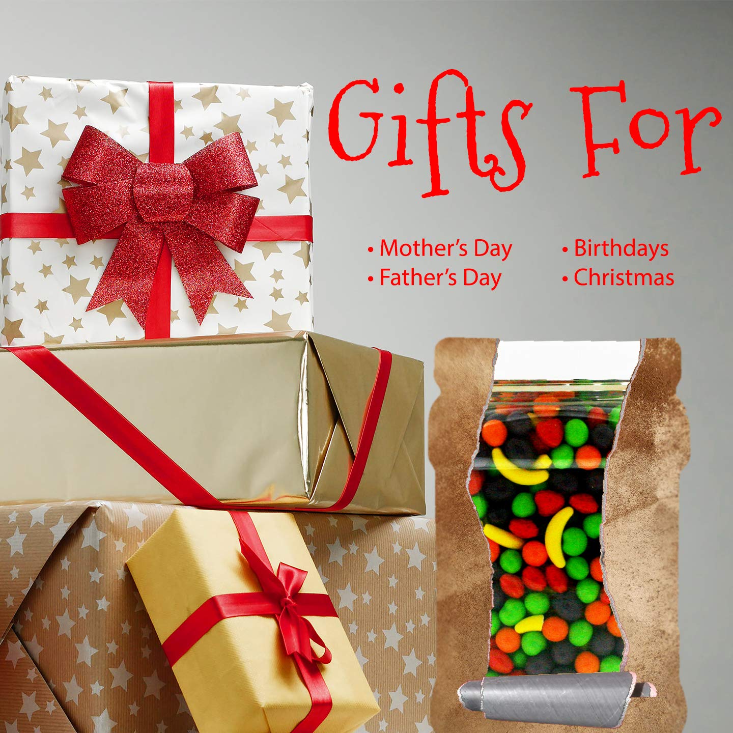 Hot Tamales Bulk 7Lb - Original Soft Chewy Cinnamon Candy In 128 Fl Oz Gift Ready Reusable Square Jar