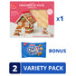 Create-A-Treat E-Z Build Gingerbread House Decorating Kit, Holiday Gift, 29.9 oz + Bonus CHIPS AHOY! Mini Cookie Snack Pack