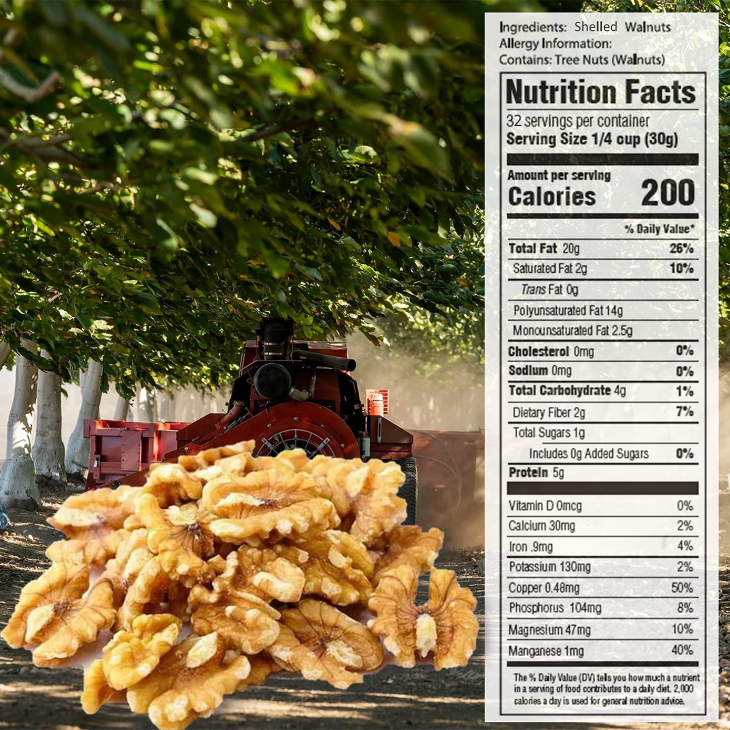 Mariani Nut - Shelled Premium California Walnuts - Gluten Free, Kosher Certified - Stand Up Bag