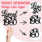 Rssta i Cake Topper - Glitter 45th Birthday Decoration, Black