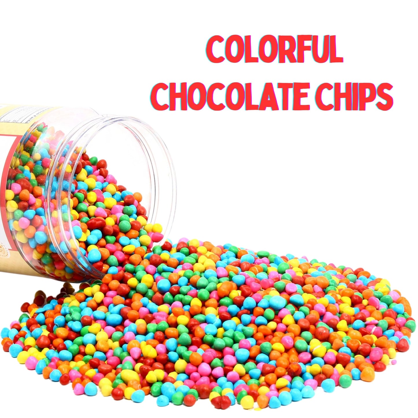 Rainbow Candy Coated Chocolate Chips | 1.5 lbs Cosmic Brownie Sprinkles | Mini Chocolate Baking Chips for Ice Cream & Cake Decor