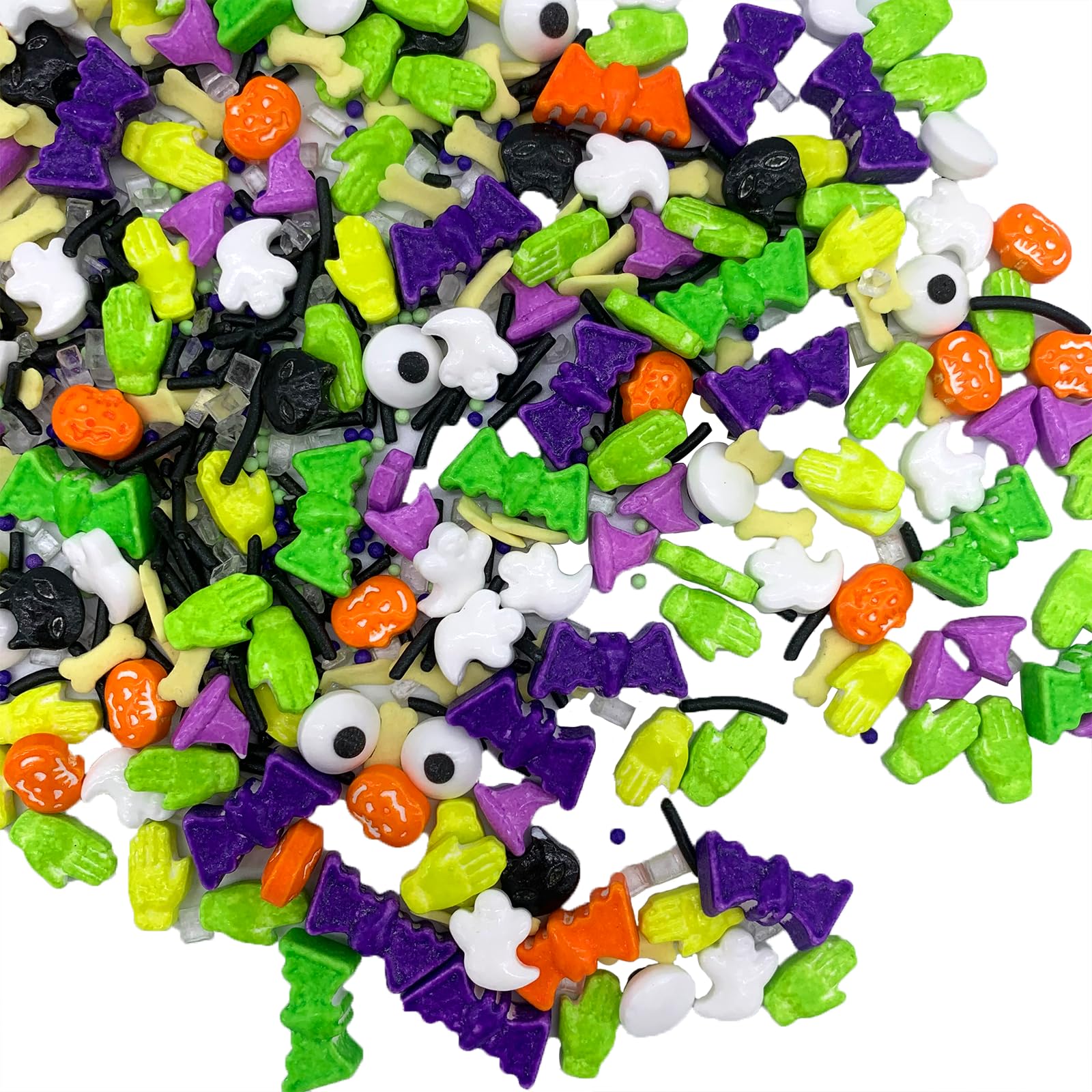 Halloween Sprinkles Edible Candy Eyes For Decorating Eyeballs Skull Bones Bats Pumpkins Sprinkles Halloween Themed Desserts Cook
