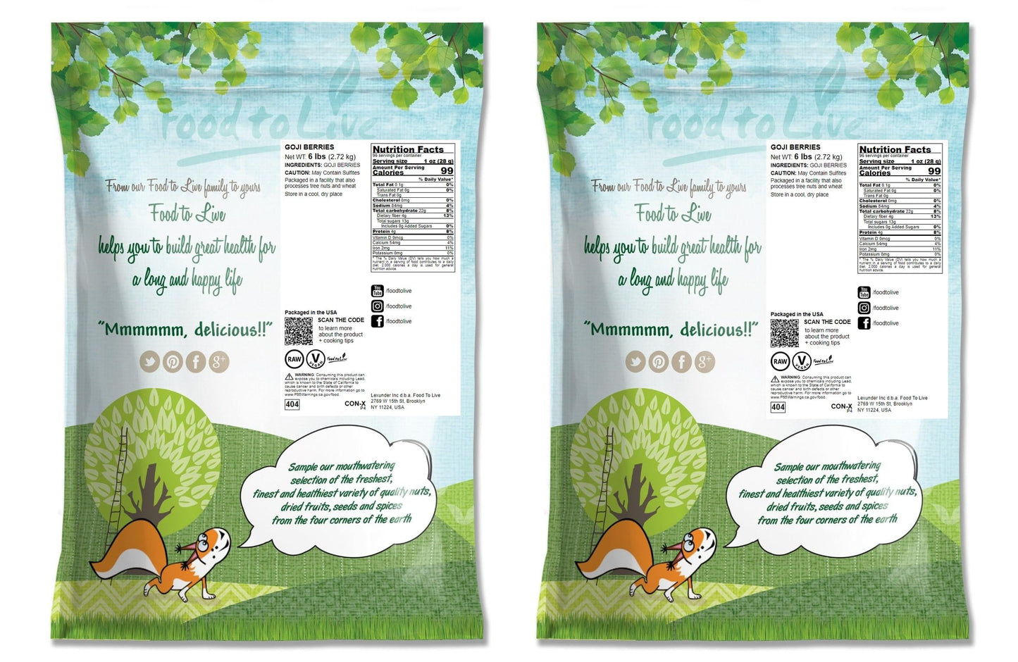 Food To Live Goji Berries, 12 Pounds - Sun-Dried, Large And Juicy, Unsweetened, Vegan, Bulk. High In Iron, Vitamins A, And C. Fr