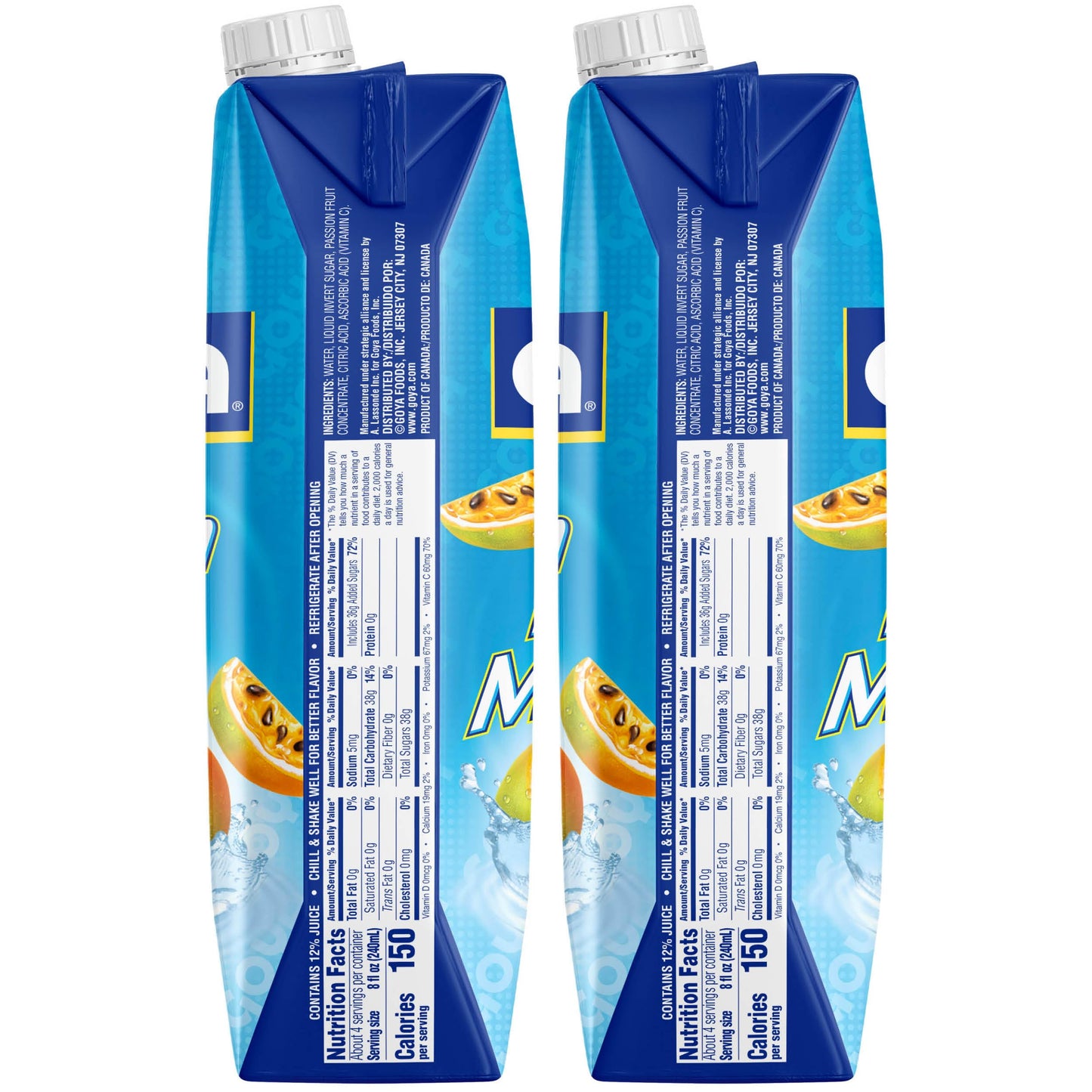 Goya Passion Fruit Cocktail, 33.8 oz, Pack of 2, 16.9 Fl Oz Each