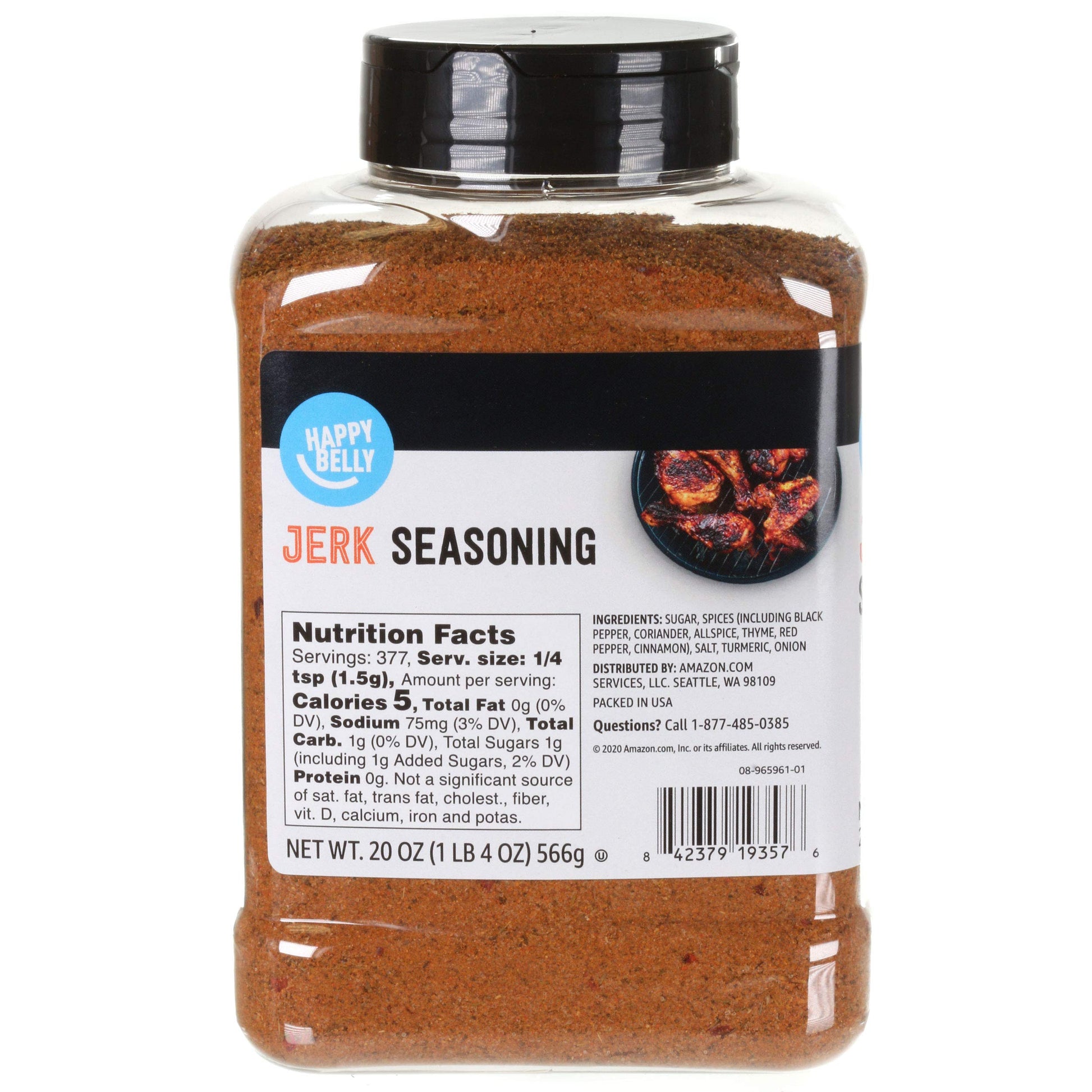 Large Online Retailer Brand - Happy Belly Jerk Seasoning, 1.25 Pound (Pack Of 1)