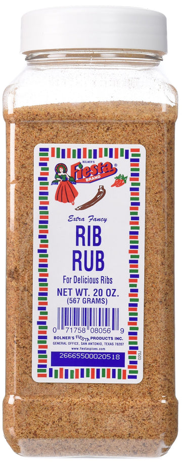 Anogol Bolners Fiesta Rib Rub, 20 Ounce, Perfect for Grilling and Barbecuing