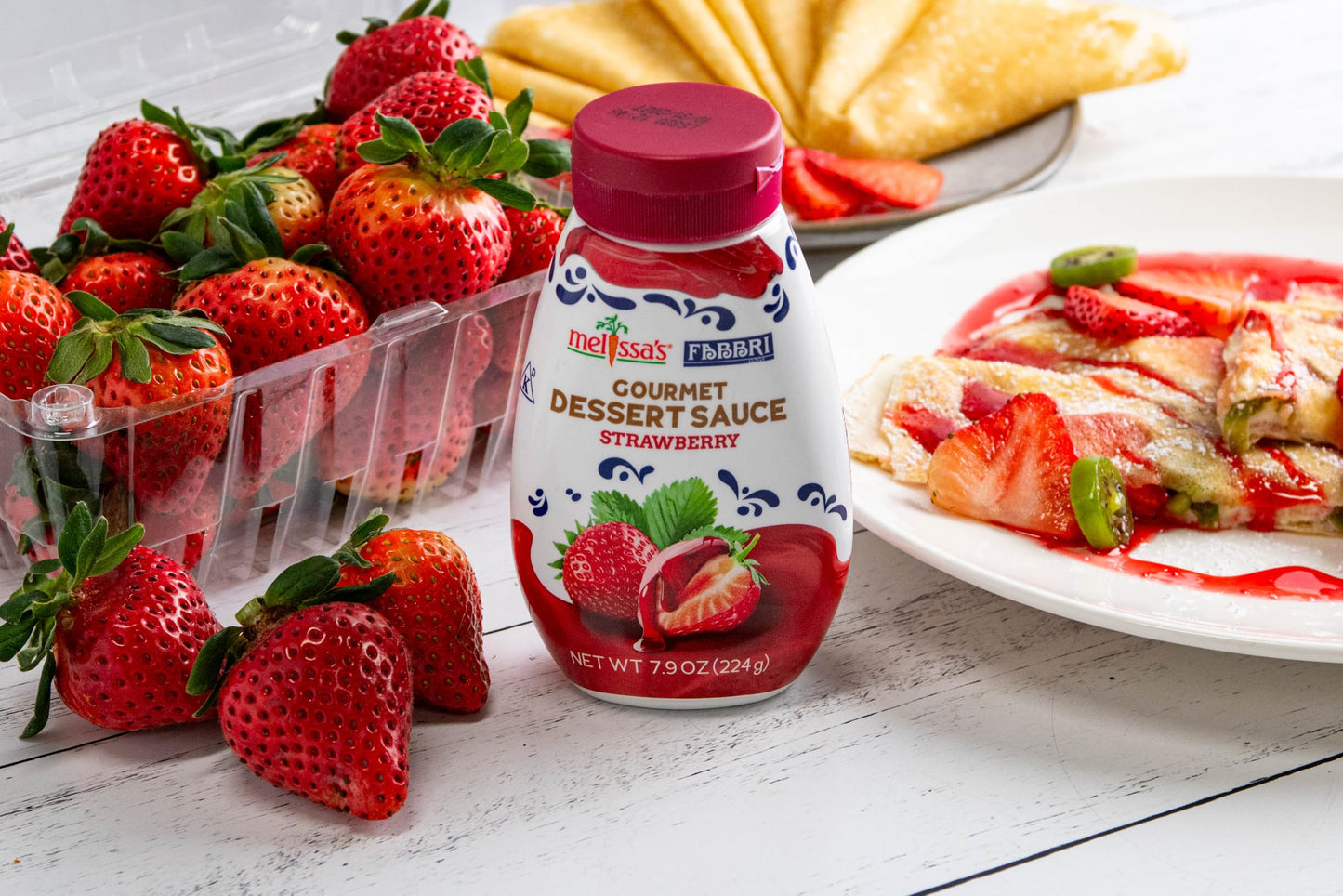 Fabbri Gourmet Dessert Sauce, Strawberry Flavor, Flavoring Sauce For Ice Cream, Desserts And Hot And Cold Beverages, Made In Ita