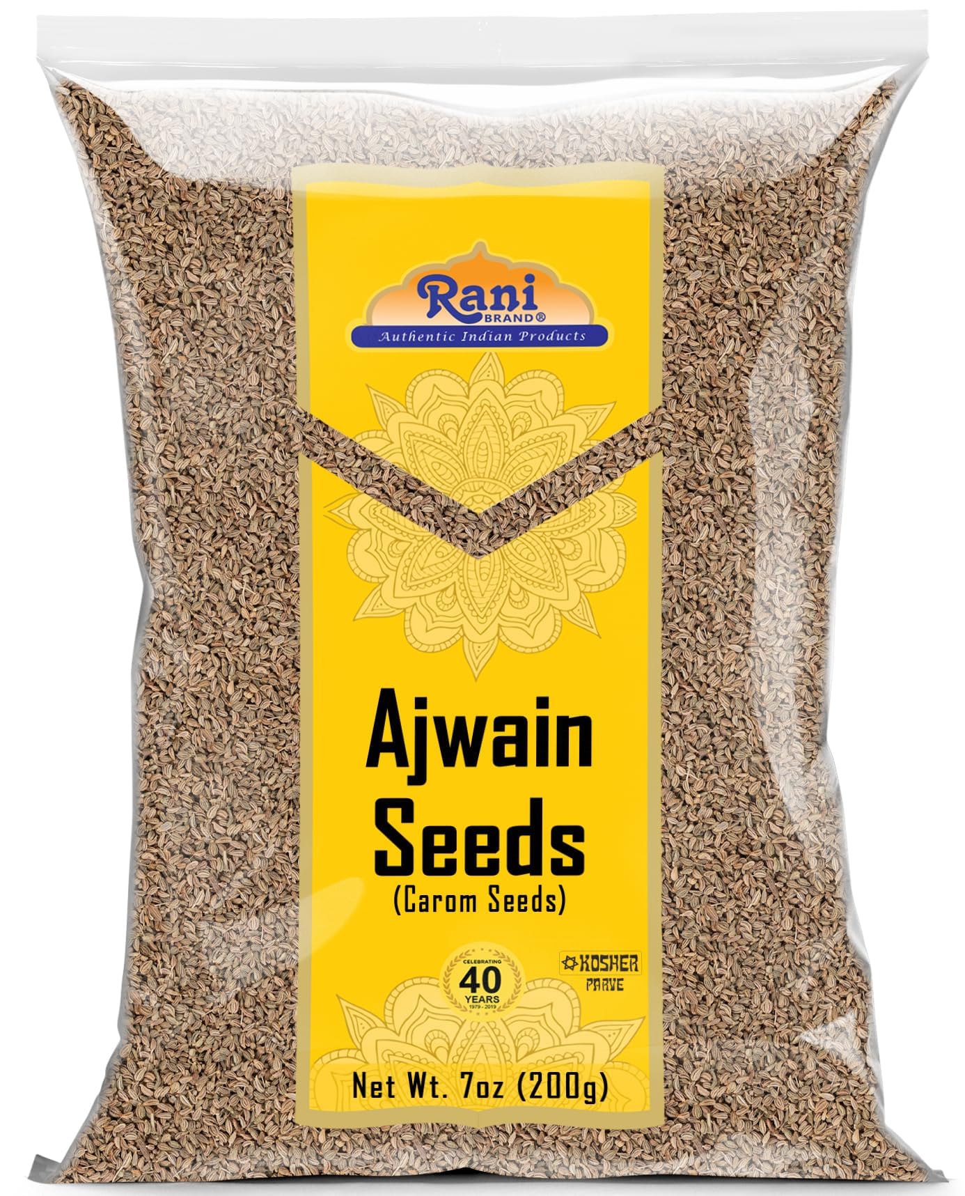 Rani Ajwain Seeds (Carom) Spice Whole, 7oz (200g), All Natural, Vegan, Gluten Friendly, NON-GMO, Indian Origin