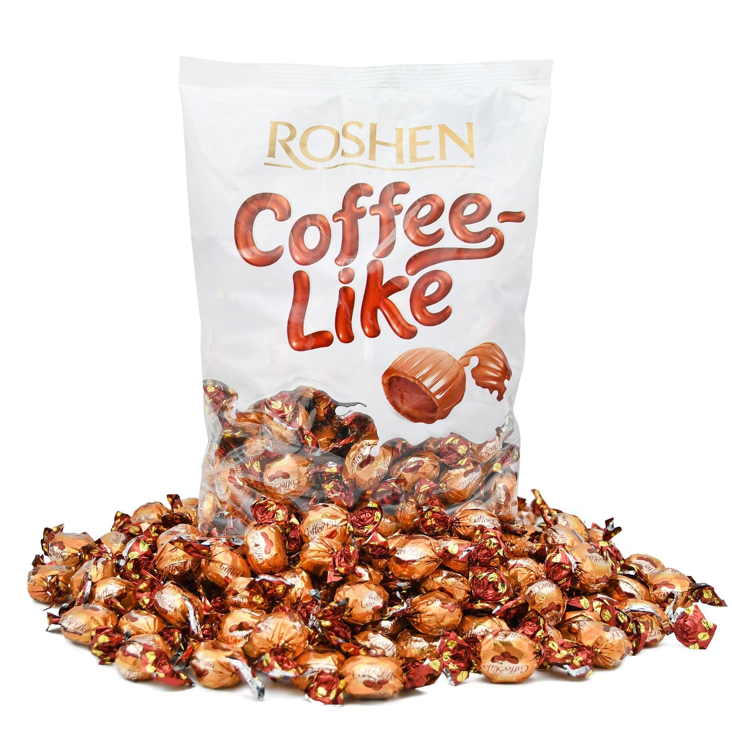 Roshen Caramel Candy Coffeelike with Coffee-Milky Filling, Kosher and Halal, Delicious, Flavorful Sweets Bulk Candy 2.204lb/1kg