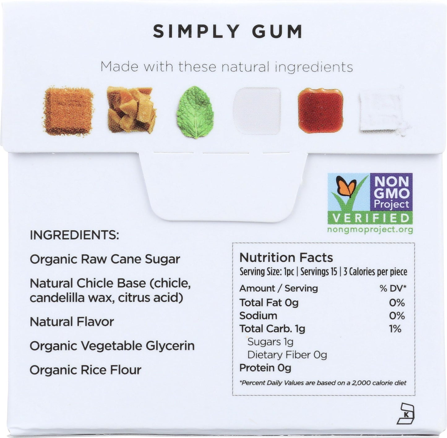 Simplygum Gum Mint Natural 15 Pc
