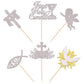Rssta i Cupcake Toppers 24 Pack, First Holy Communion, Cross Dove Angel, Silver, Model XM279-silver