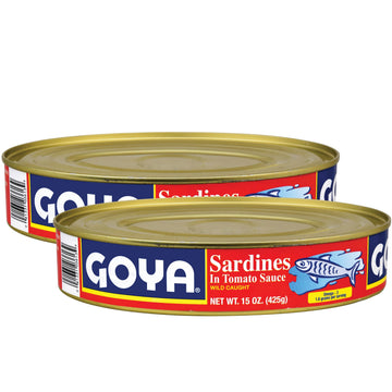 Goya Sardines In Tomato Sauce  15 Ounce Each  Pack Of 2