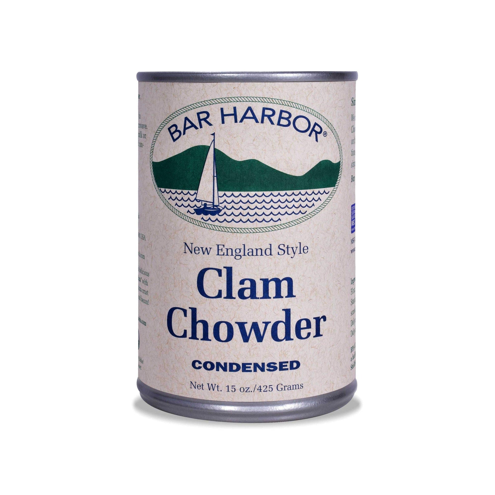 Bar Harbor New England Clam Chowder - Premium Seafood Delight, Gluten-Free, Authentic New England Flavor - Ideal For Hearty Meals - 15 Oz Can (Pack Of 6)