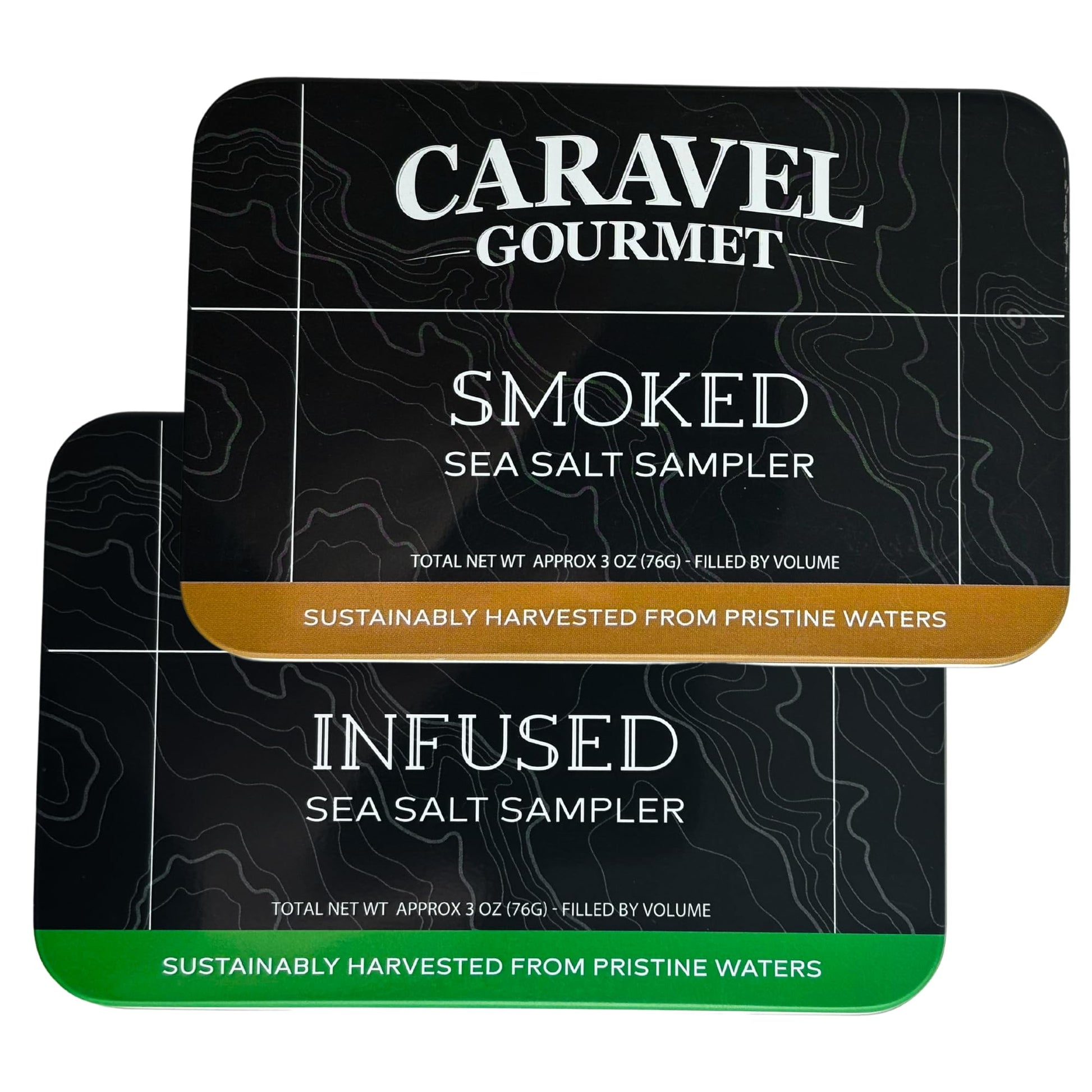 Caravel Gourmet Sea Salt Gift Set - Infused & Smoked Salt Sampler - 12 Flavors - 6 Ounce (Pack of 2) - Great Gifts for Everyone