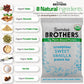 Bearded Brothers Organic Protein Bars, Dark Chocolate And Vanilla (10 Pack) - Plant Based Protein, Gluten Free, Vegan