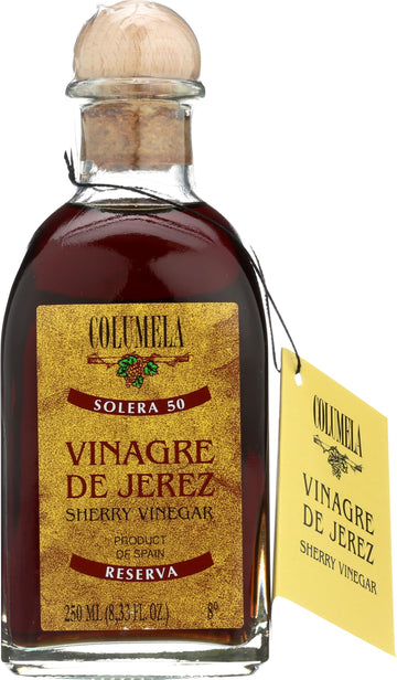 Columela 50 Year Aged Sherry Vinegar, 8.33 Fl Oz, Rich Flavor, Ideal for Dressings and Marinades
