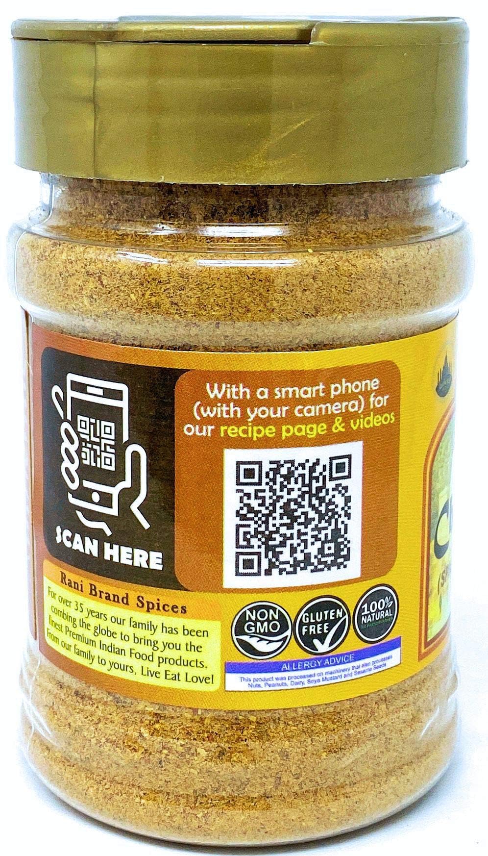 Rani Chat Masala (14 Spice Seasoning Salt) Tangy Indian Seasoning 4.5Oz (127.5G) Pet Jar, Pack Of 12 ~ All Natural | No Msg | Ve