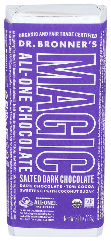 Dr Bronners Dr Br Chocolate Salted Dark 3 Ounce